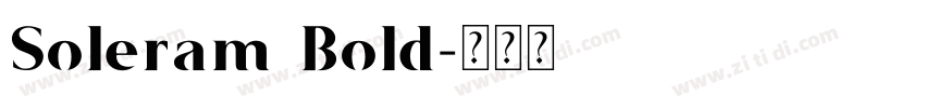 Soleram Bold字体转换